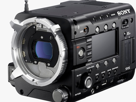 Sony's F55 is hardly larger than its universal FZ mount, whose minimal flange-focal depth invites PL, Canon EF, Nikon, and Leica R adapters.