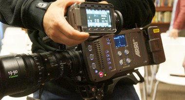 ARRI AMIRA and viewfinder. With that lens attached it was surprisingly heavy