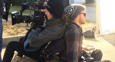 Eve M. Cohen (left) on the set of Be Somebody