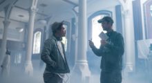 Daniels on the set of Everything Everywhere All at Once