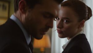Alden Ehrenreich and Phoebe Dynevor in Fair Play