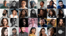 Headshots of all of the 27 participants of the 2023 Screenwriters Lab and Screenwriters Intensive.