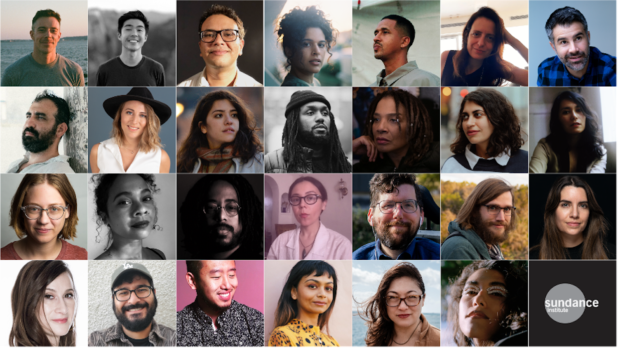 Headshots of all of the 27 participants of the 2023 Screenwriters Lab and Screenwriters Intensive.