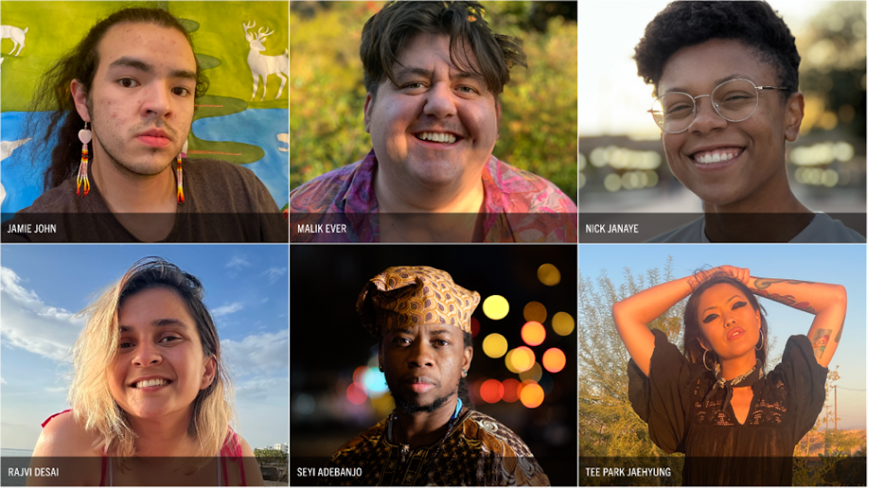 Headshots of the six fellows for the 2023 Sundance Institute Trans Possibilities Intensive