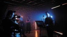 On the set of one of Miranda Kahn's production
