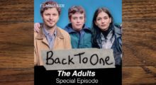 Actors Michael Cera, Sophia Lillis, and Hannah Gross from the film The Adults.
