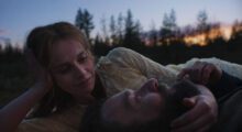 Joel Edgerton and Felicity Jones in Train Dream