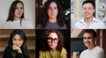 Six headshots of short film lab participants.