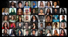 Headshots of 43 students selected for The Gotham EDU Film and Media Career Development Program