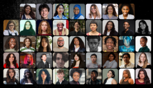 Headshots of 43 students selected for The Gotham EDU Film and Media Career Development Program